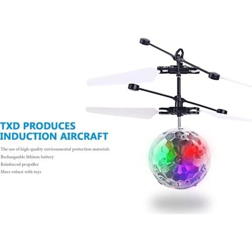 Flying Whirly Ball Planet Mars Simple Operation Electric RC Fly Ball Infrared Induction Aircraft Flash LED Light Kids Plane Toy