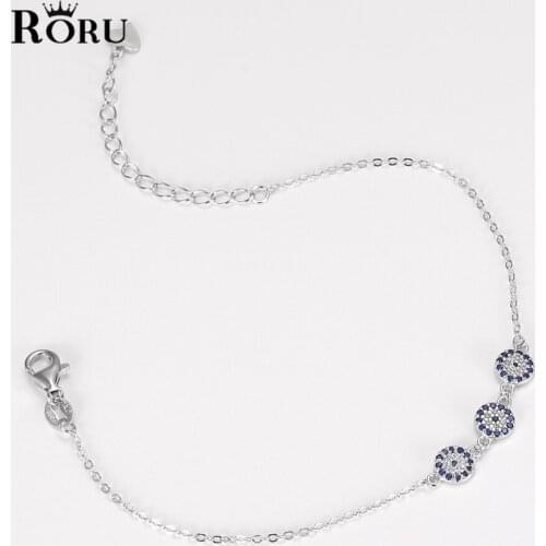 Trendy 925 Sterling Silver Lucky Hand Turkish Eye Luminous CZ Stone Crystal Infinity Bracelet for Women Genuine Jewelry Gift New