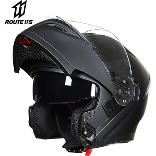 YOAI Motorcycle Helmet Racing Modular Dual Lens Motocross Moto Helmet Full Face Helmets Flip Up Casco Moto Capacete Casque