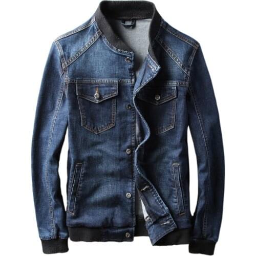 Spring Autumn Jacket Denim Mens Casual Fashion Man Bomber Baseball Jackets Men Fashion Jacket Jean Jacket Man