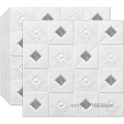 14Pcs/10Pcs Wall Stickers Wallpaper Self-Adhesive 3D Stereo Ceiling Decorative Panels Roof Foam Wallpaper Living Room Home Decor