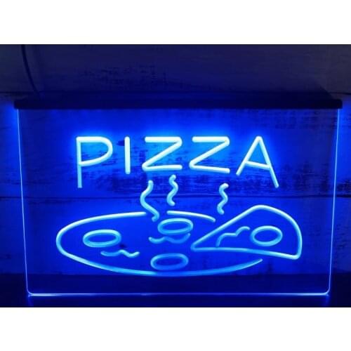I004 OPEN Hot Pizza Cafe Restaurant LED Neon Light Signs
