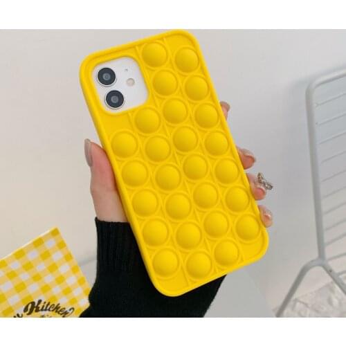 1Pcs Relive Stress Toys Silicone Phone Case For Iphone 6 6s 7 8 Plus X XR XS 11 12 Pro Max Soft Cover