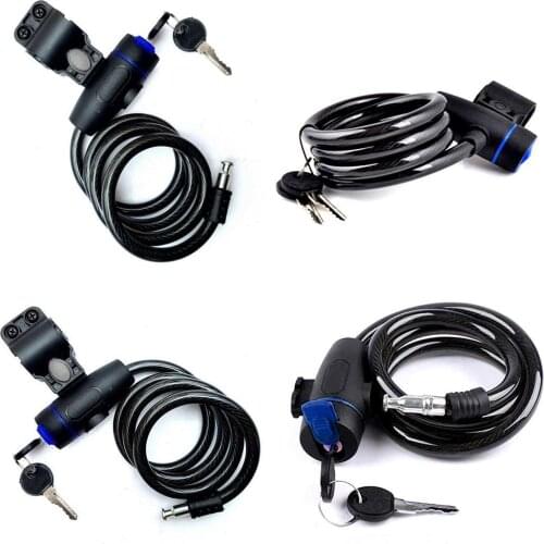 Universal Anti-Theft Bicycle Bike Lock Stainless Steel Cable Coil For Castle Motorcycle Cycle MTB Bike Security Lock with 2 Key