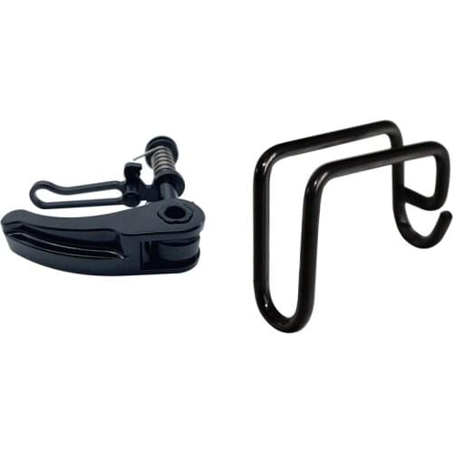 HOT Bicycle Fork Hook Bike Titanium Alloy E Type Pothook with ​Seatpost Clamp Ultralight Folding Bike Seat Post Clam