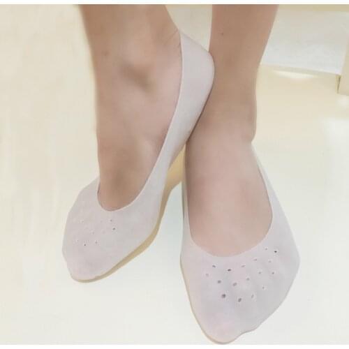 1Pair Gel Sock Silicone Foot Care Tool Feet Protector Pain Relief Crack Prevention Moisturize Dead Skin Removal Sock With Hole