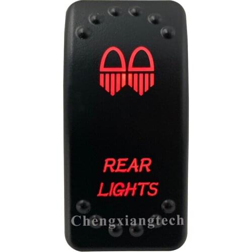 12V 20A / 24V 10A Dual Red Led 5P On Off SPST Rocker Push Switch Rear Lights Waterproof for Car Boat Truck Circuit Breaker