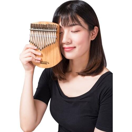 17 Keys Gecko Kalimba Quality African Camphor Wood Thumb Piano Finger Percussion Musical Instrument Calimba Mbira Likembe Sanza