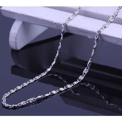 2mm Silver color Personality butterfly chain necklace 316L Stainless Steel Never fade necklaces jewelry