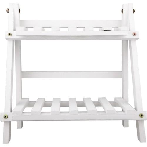 2-Tier Wooden Plant Stand Flower Pot Display Rack Stand Shelf Durable Storage Bonsai Holder Organizer For Home Outdoor Patio