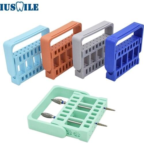 5 PCS 32 Holes Endo Block Two Function For FG & HP Burs Dental Autoclavable Polishing Drills Holder