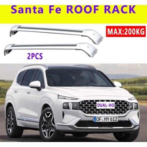 2Pcs Roof bars For HYUNDAI SANTA FE IV (TM )III (DM) [2012-today] Aluminum Alloy Side Bars Cross Rails Roof Rack Luggage Carrier