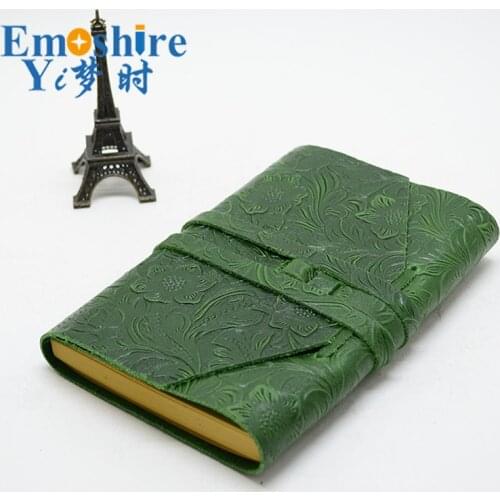 Genuine Leather Notebook Leather Cowhide Notebook Tied Rope Notepad Notebook Wholesale Custom Logo N130