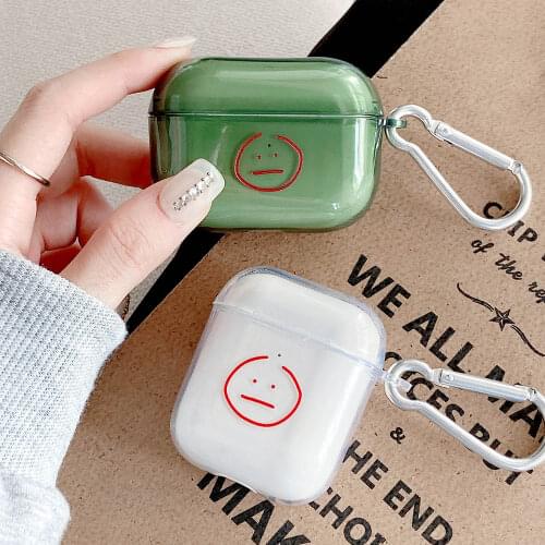 Expression Earphone Sad Cases Soft Clear Cover for Airpod Pro Wireless Bluetooth Headset Protective Case for Airpods 1 2 funda