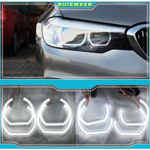 For BMW 7 Series E38 1995-2001 XENON headlight DTM M4 Style Ultra bright led Angel Eyes DRL halo rings Retrofit Accessories