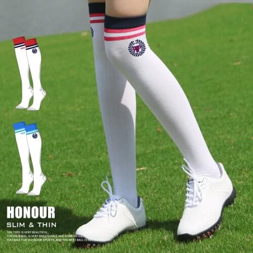 Golf Womens Stockings Over Knee High Socks Summer Outdoor Sports Women Socks Length 46-55cm