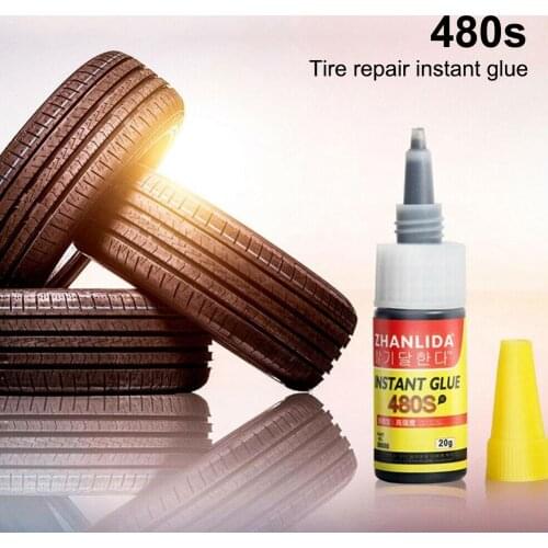 Car Adhesives Tire Repair Glue 480S Sealers Super Caulk Car Rubber Repair Tire Glue for Auto Bike Tires Window Speaker Seal 20g