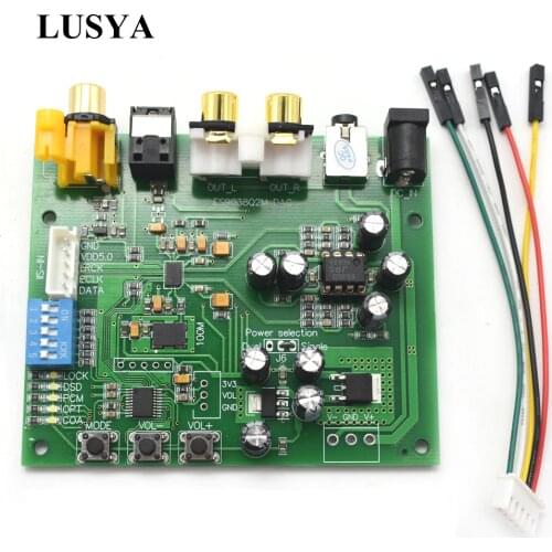 Lusya ES9038Q2M I2S IIS DSD DOP Coaxial Fiber SPDIF Digital Audio DAC Decoder Board Support 32bit 384k DSD64 128 256