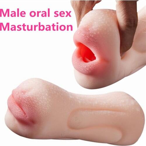 Oral Masturbation Penis Massager Adult Product Masturbator For Man Real Vagina Pussy Blow Job 3D Deep Pussy Sex Toys For Male