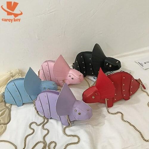 CAREY KEY Triceratops Mini Crossbody Bag Women Purses and Handbags Fashion Shoulder Chain Bag Clutch Designer Bags 2021