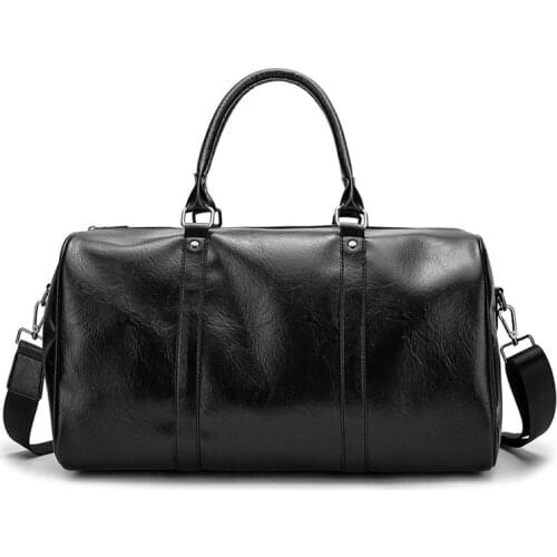 Men PU Leather Travel Bag Casual Business Shoulder Bag For 15.6 Inch Laptop Large Space Crossbody Duffle Bags Fashion Bag
