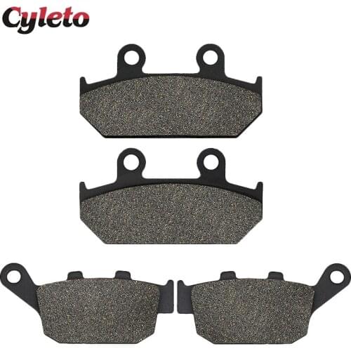 Cyleto Motorcycle Front and Rear Brake Pads for Honda XL600 XL 600 Trans Alp 91-93 NX650 NX 650 Dominator 88-96 NX500 92-96