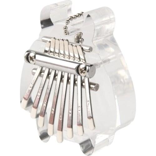 8 Key Kalimba Thumb Piano,Mini Transparent Acrylic Finger Piano Musical Instrument for Kids Adults Beginners