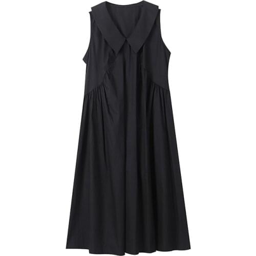 Korean women streetwear peter pan collar dress Women Kawaii Ruffle sweet Bohemian beach holiday dress plus size Vestidos 5XL 7XL