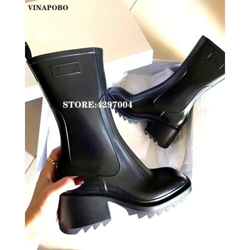 2020 Luxury Chelsea Boots Women Platform Ladies Boot Chunky Winter Shoes Short Ankle Boots Thick Heel Genuine Leather Women Shoe