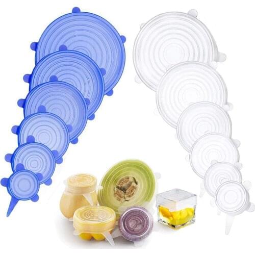 Silicone Cover Stretch Lids Reusable Airtight Food Wrap Covers Keeping Fresh Seal Bowl Stretchy Wrap Cover Kitchen Cookware