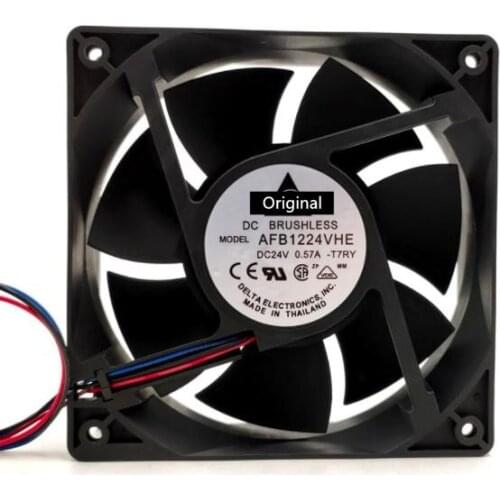 Original 100% working AFB1224VHE -ROO R00 12038 120mm 12cm DC 24V 0.57A server inverter industrial axial cooling fan