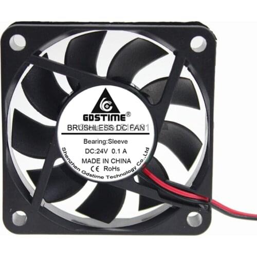 2 Pieces Gdstime 60x60x15mm 2Pin 24V 60mm Case Computer Cooler Cooling Fan