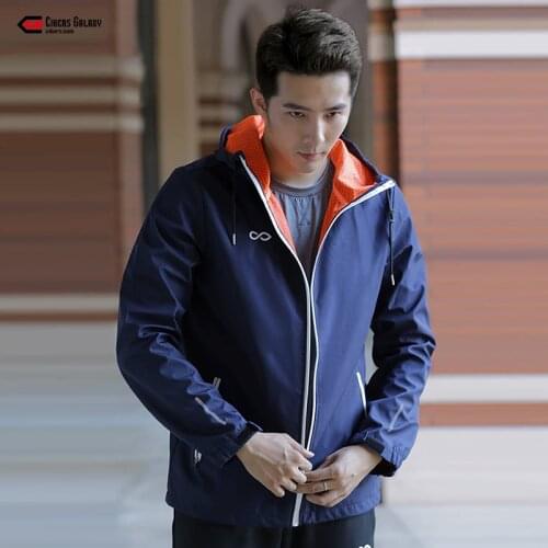 CIKERS Xiaomi men Spring Autumn Tourism Windbreaker Windproof Rainproof Sports male Casual hood jacket Comfortable jacket soccer