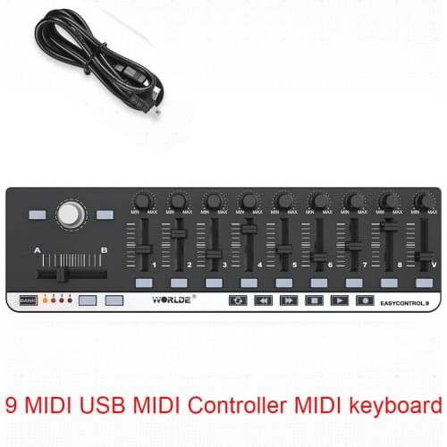 Worlde EasyControl.9 MIDI Controller MIDI keyboard 9 Portable Mini USB 9 Slim-Line Control MIDI Controller MIDI keyboard