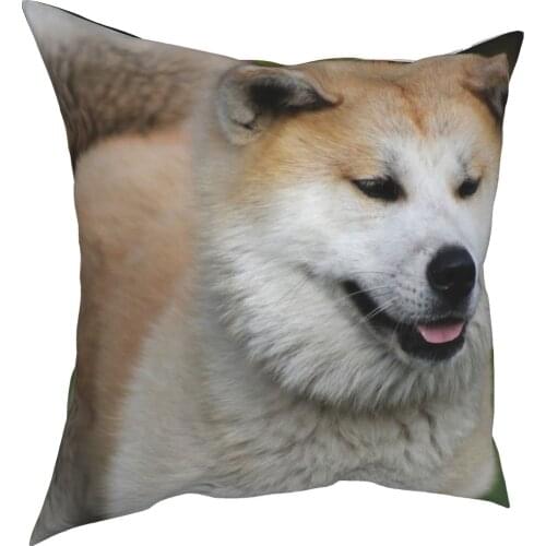 Japanese Akita Inu Pet Dog Pillowcase Printed Polyester Cushion Cover Decor Pillow Case Cover Seat Square 18