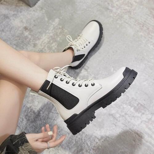 Ladies ankle boots lace-up shoes women 2020 fashion winter motorcycle boots shoes
