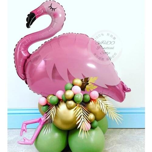 1 Set Flamingo Foil Balloon 10inch Avocado Green Latex Balloons Hawaiian Tropical Summer Party Supplies Birthday Party Decor