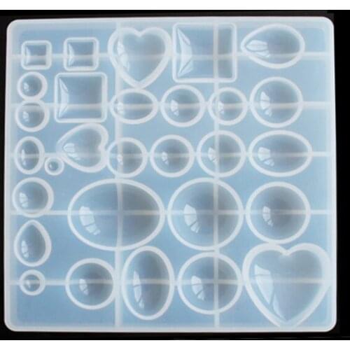 1pcs UV Resin Jewelry Liquid Silicone Mold Heart Water Drop Round Beads Resin Molds For DIY Pendant Jewelry Making Molds