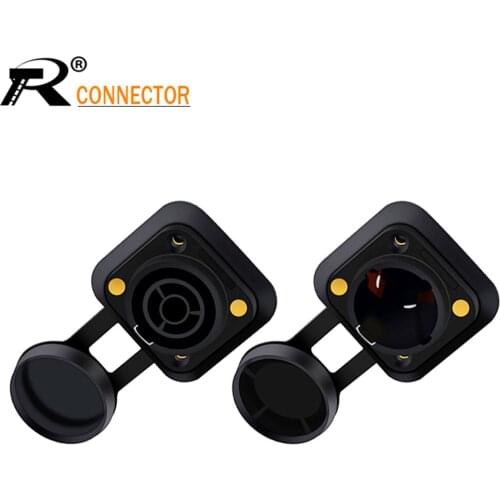 1set High quality 20A Waterproof Powercon LED Large Screen Power Plug PA66 Flame-retardant Industrial Power connector OUT/IN