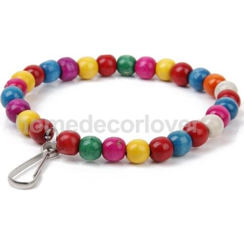 10cm Wood Bird Toy Swing Hanging Ring Perch Cage for Cockatiel Finch Parrot Gift