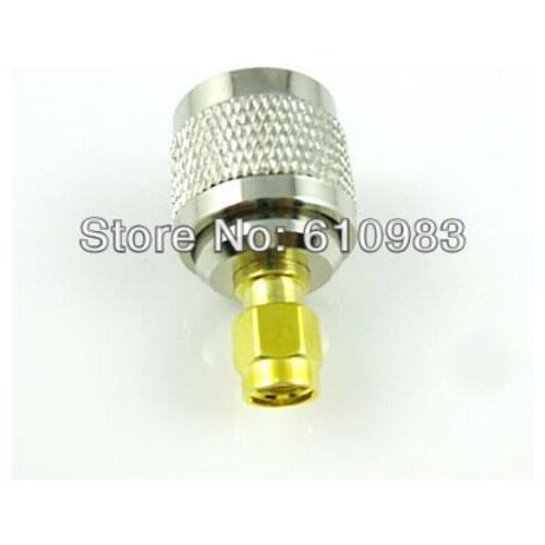 2 Pieces SMA to N Adapter SMA Male Plug to N Male Plug Straight RF Connector Adapter