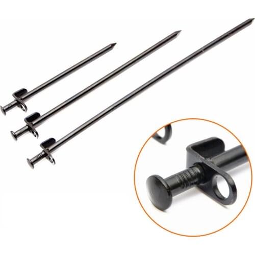 20/30/40CM Forging Tent Pegs Black Heavy Duty Cast Iron Nail Outdoor Hiking Camping Awning Canopy Tent Pegs Hiking Accessories