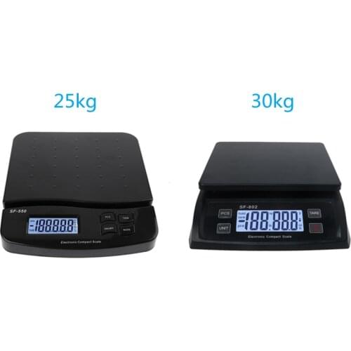 25kg/1g 55lb Digital Postal Shipping Scale Table Top Parcel Letter Postage Weigh Electronic Weighing Scales LCD Back-lit