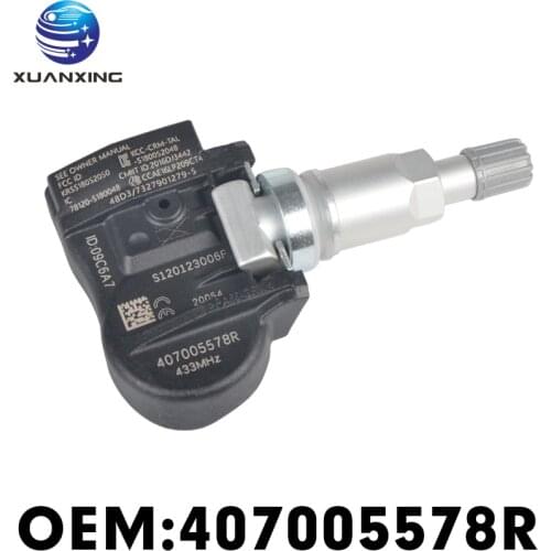 407005578R Tire Pressure Sensor Monitoring System 433MHZ TPMS For MEGANE 2 (2002-2009) SCENIC 2 (2003-2009) S120123006F