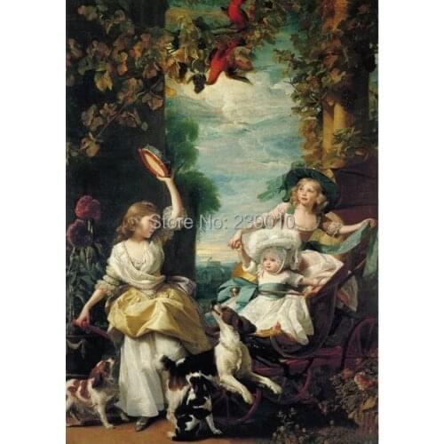 Free shipping court figure oil painting on canvas little princess wall art Decor picture traditional canvas prints oil painting