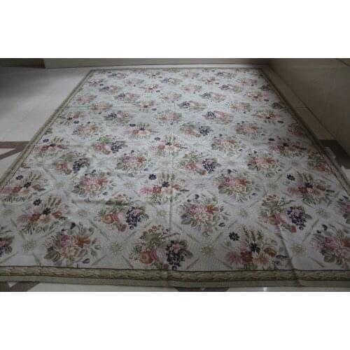 Free shipping 10K 9'X12' classical antique needlepoint rugs, 100% New Zealand wool rugs wholesale prices NEW STORE PROMOTION