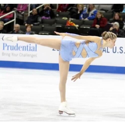 Custom Girls Ice Skating Dresses Fashion Graceful New Brand Figure Skating Dress Children DR4054