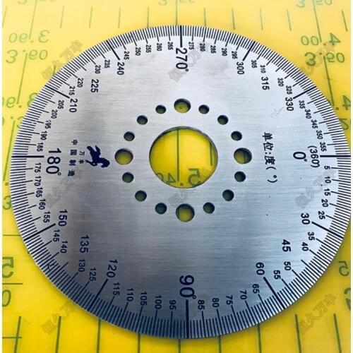 Diameter:100mm inner hole:20mm thickness:2mm 360 degree dial plate Stainless steel disc Diameter:70mm