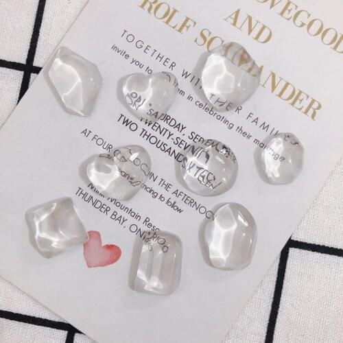 DIY jewelry accessories wholesale fun fashion transparent jelly sense acrylic round resin pendant earring material 10pcs