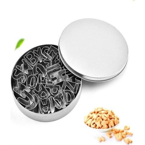 26 Letter Cookie Mold Stainless Steel Cookie Mold Fruit Cutting Die DIY Baking Tool Chocolate Baking Accessories Molds